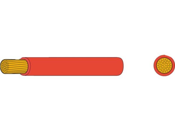 THINWALL SINGLE CORE CABLE 2.5MM RED